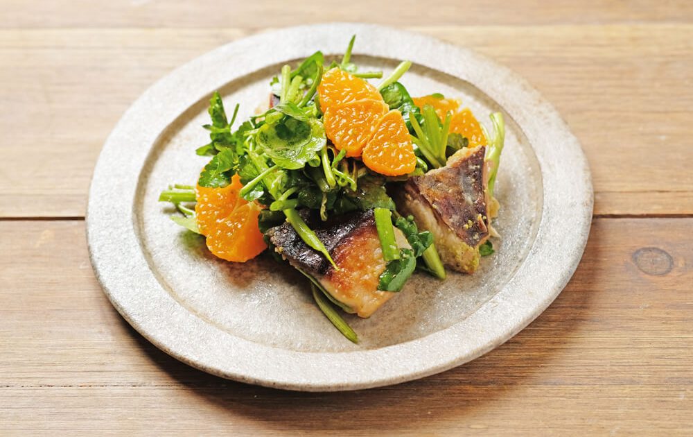 冬も旬な鰆とみかん 芹のサラダ